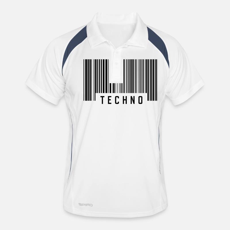 TECHNO - Men's Polo breathable - white/navy