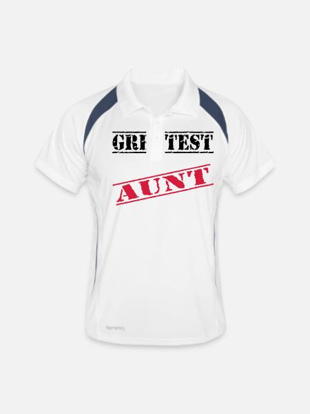 Greatest aunt - Polo respirant Homme - blanc/marine - Devant