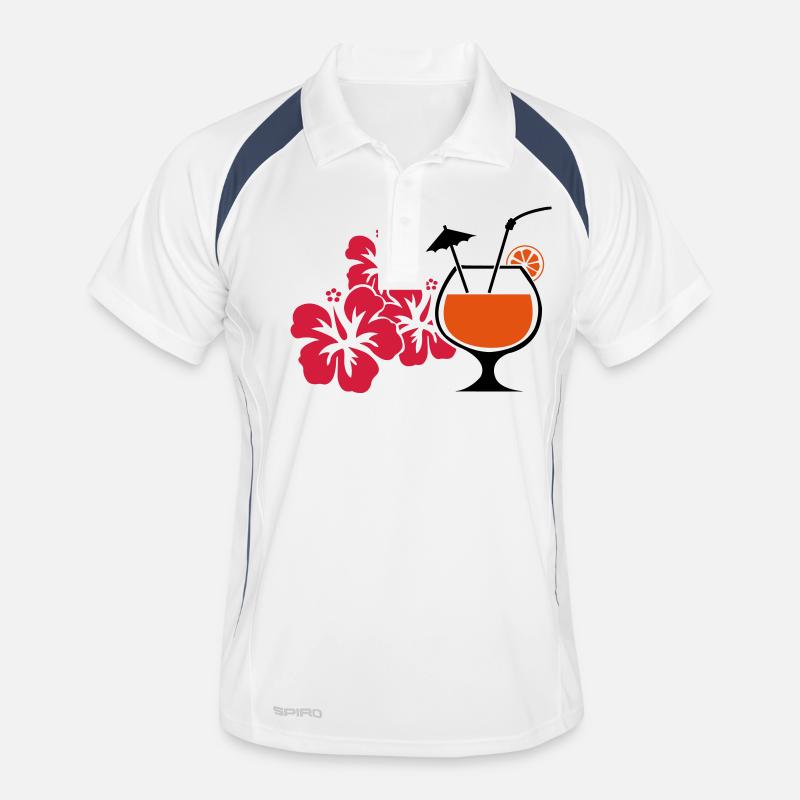 Boisson cocktail à l’hibiscus d’Hawaï Polo respirant Homme