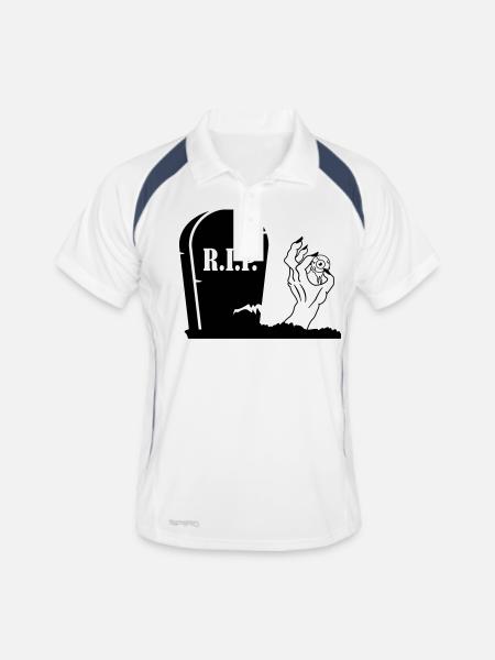 Main Zombie Monstre - Polo respirant Homme - blanc/marine - Devant