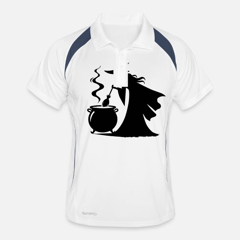 Witch Cooking Pot Men's Polo breathable