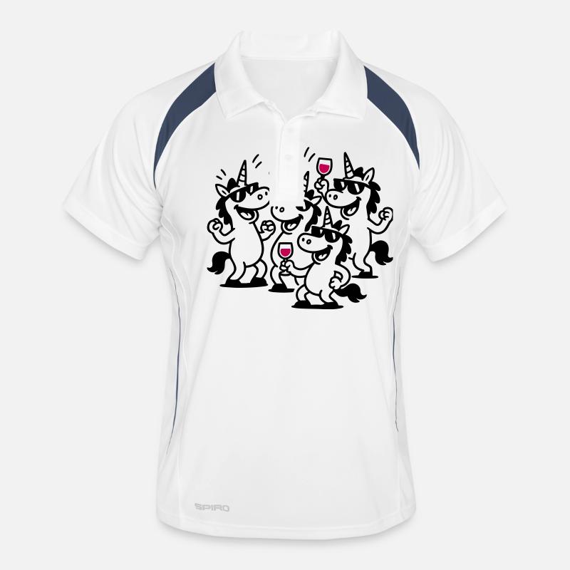 Équipe Licorne Funny Party Polo respirant Homme