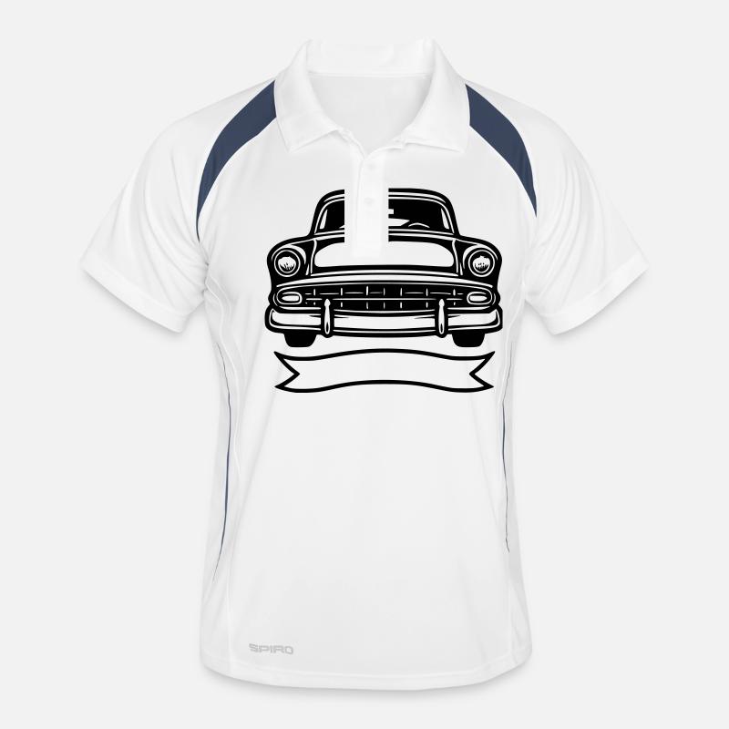 Oldtimer Automobil Männer Polo atmungsaktiv