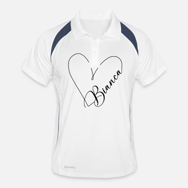 Bianca Name Heart Line Men's Polo breathable