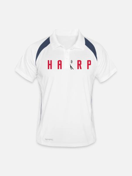 HAARP - WEATHER MANIPULATION CONSPIRACY THEORY - Men's Polo breathable - white/navy - Front
