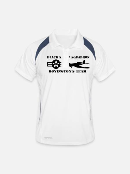 BOYINGTON - Men's Polo breathable - white/navy - Front