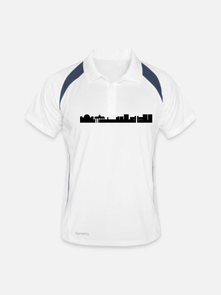 Berlin Skyline - Men's Polo breathable - white/navy