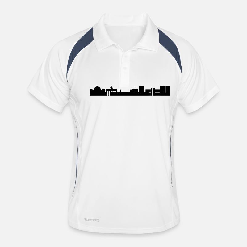 Berliner Skyline Männer Polo atmungsaktiv
