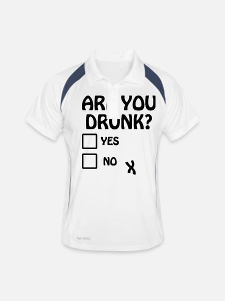Are you drunk? - Men's Polo breathable - white/navy - Front