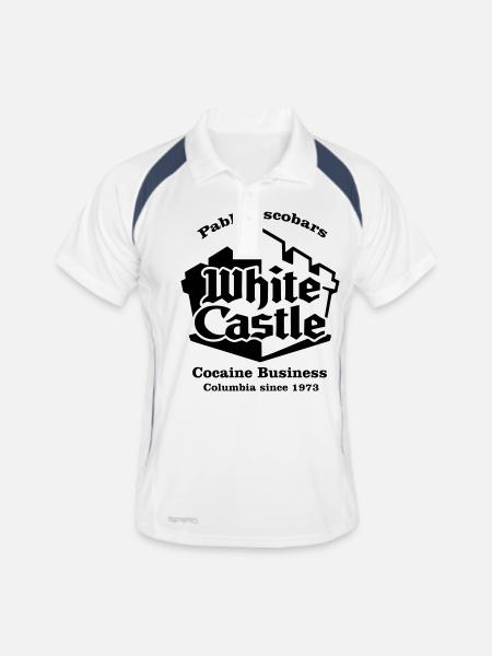 Pablo Escobar - Men's Polo breathable - white/navy - Front