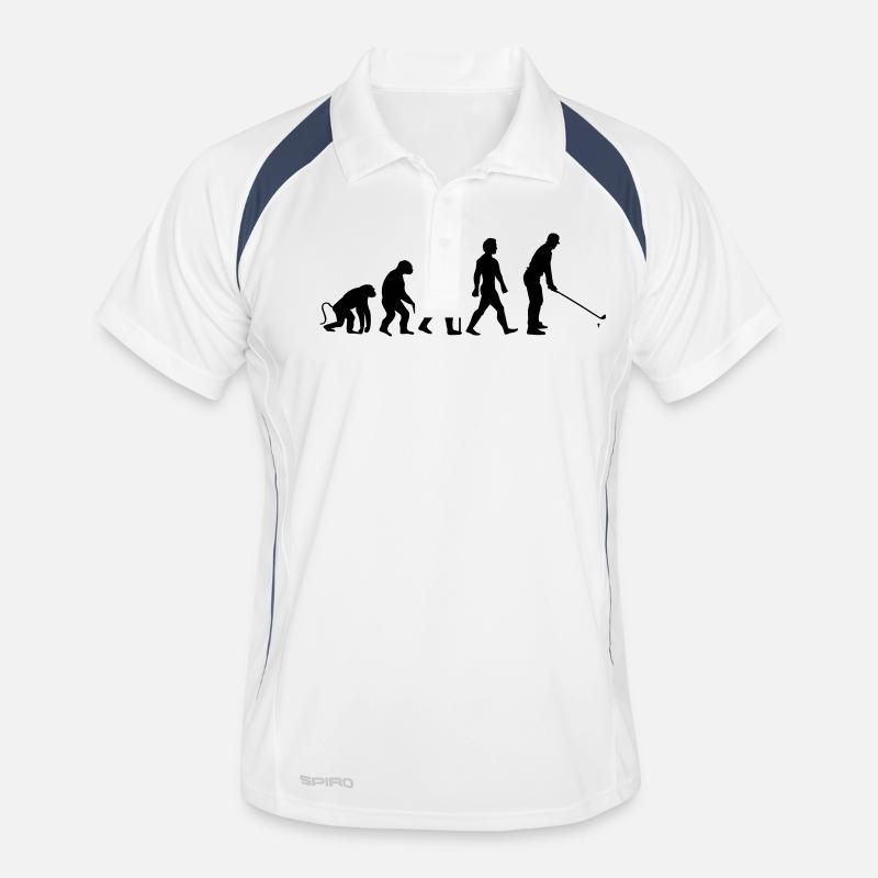 Golf Évolution - Polo respirant Homme - blanc/marine