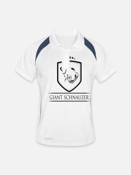 GIANT SCHNAUZER COAT OF ARMS - Men's Polo breathable - white/navy - Front