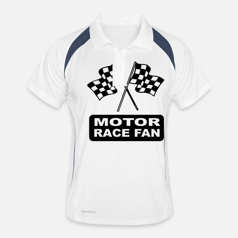 Chequered Flags for the dedicate motor racing fan Men's Polo breathable