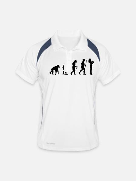 Évolution de la corne de brume - Polo respirant Homme - blanc/marine - Devant