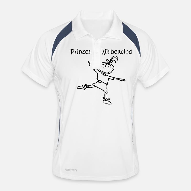 Prinzessin Wirbelwind - Männer Polo atmungsaktiv - Weiß/Navy
