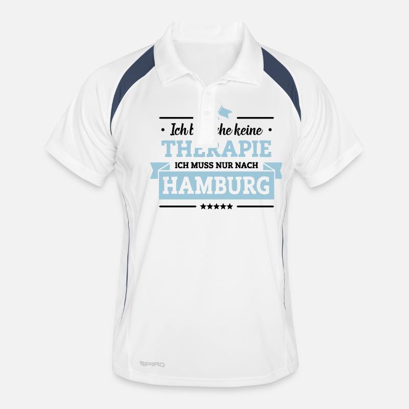 Nur nach Hamburg Männer Polo atmungsaktiv