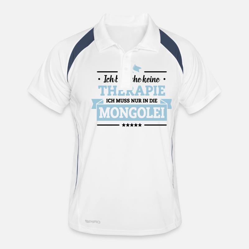Nur in die Mongolei Männer Polo atmungsaktiv