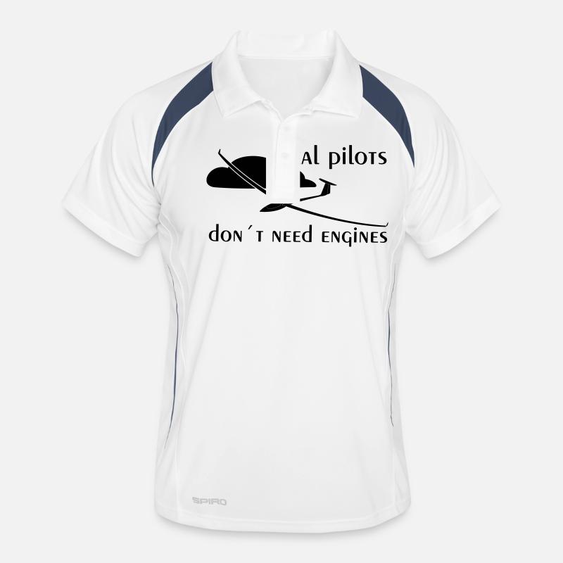 echter Segelflieger Pilot gleiten Geschenk Motor Männer Polo atmungsaktiv
