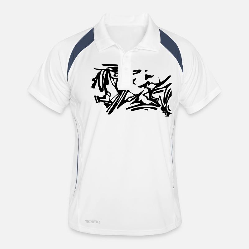 project1 - Men's Polo breathable - white/navy