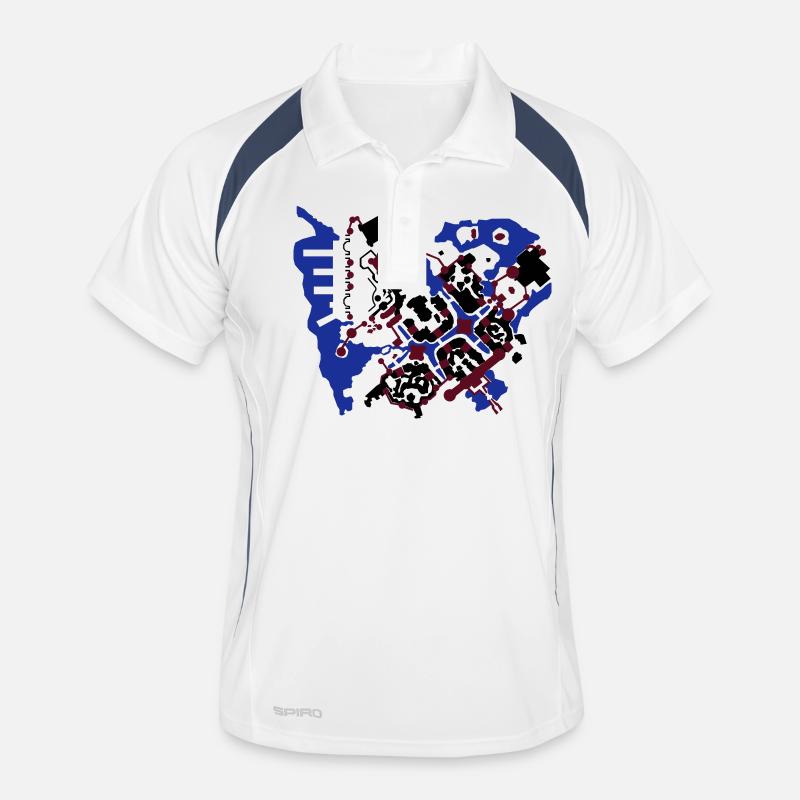 stormwind - Männer Polo atmungsaktiv - Weiß/Navy