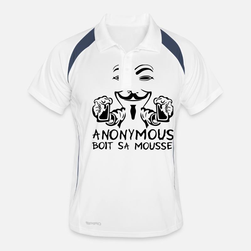 anonymous foam alcohol drink beer humou Men's Polo breathable