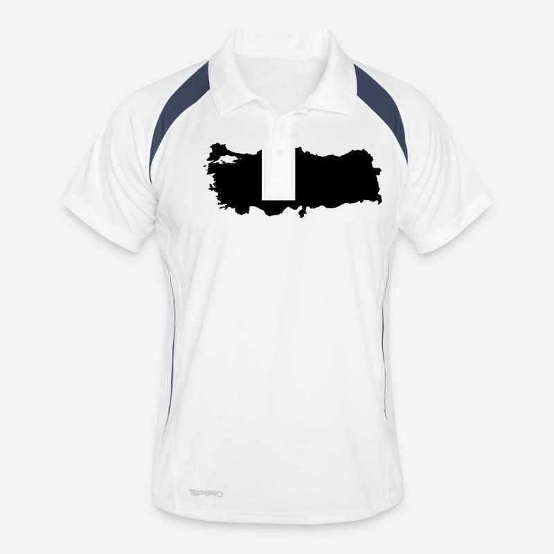 Turkey Map Map Men's Polo breathable