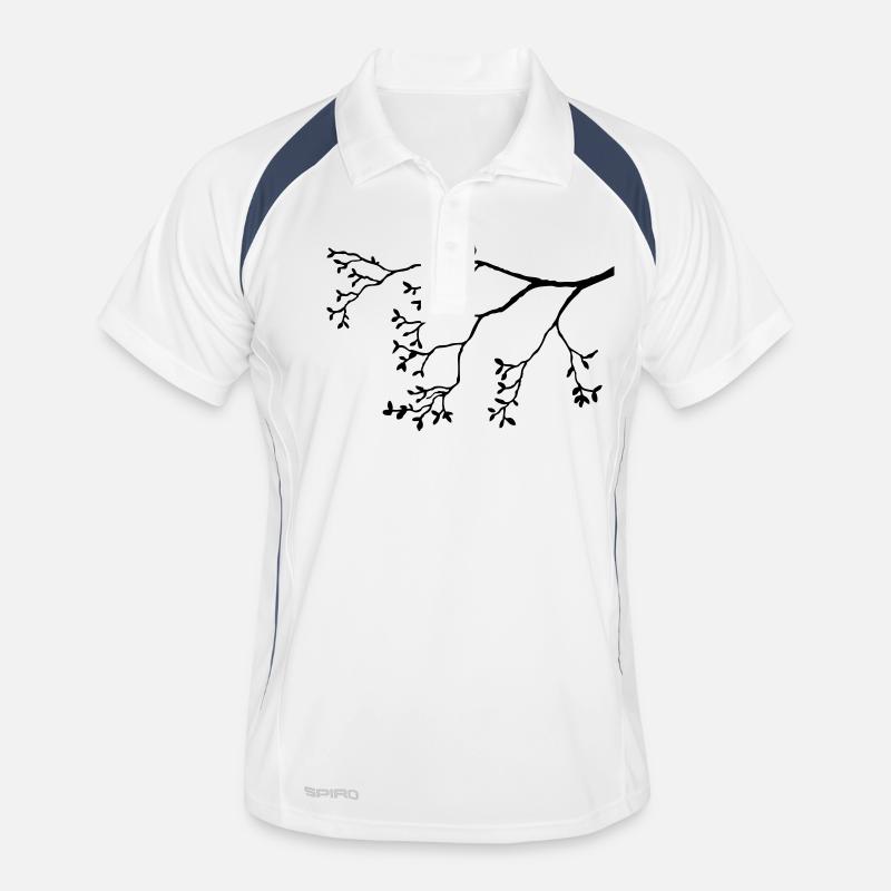 Vogelpaar on thin branch Men's Polo breathable