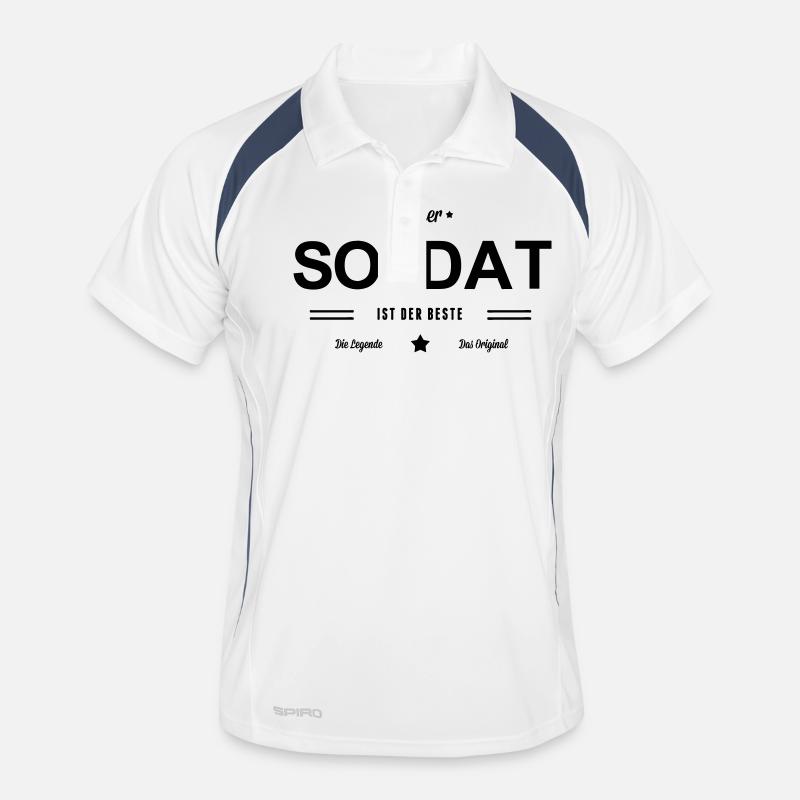Bester Soldat - Männer Polo atmungsaktiv - Weiß/Navy
