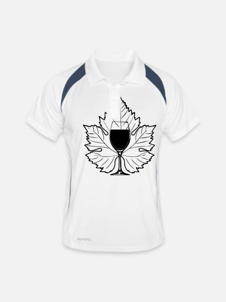 Wine grapes - Men's Polo breathable - white/navy - Front