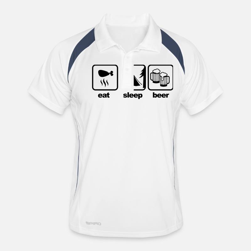 eat_sleep_beer Männer Polo atmungsaktiv
