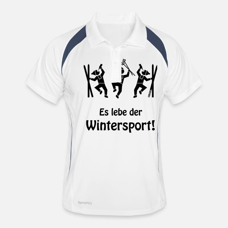 Es Lebe Der Wintersport! (Après Ski Party / Apres) Männer Polo atmungsaktiv