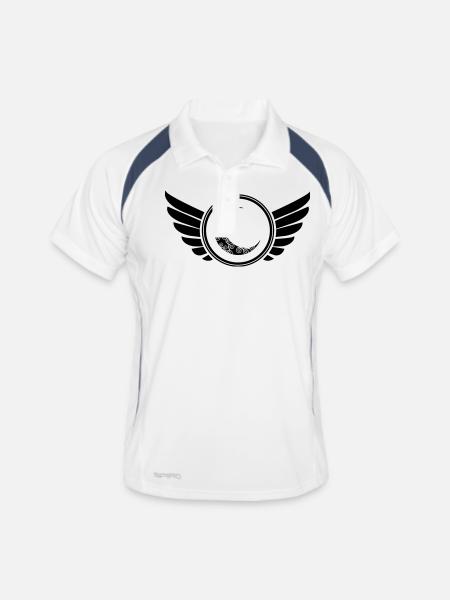 mond_wappen_001 - Polo respirant Homme - blanc/marine