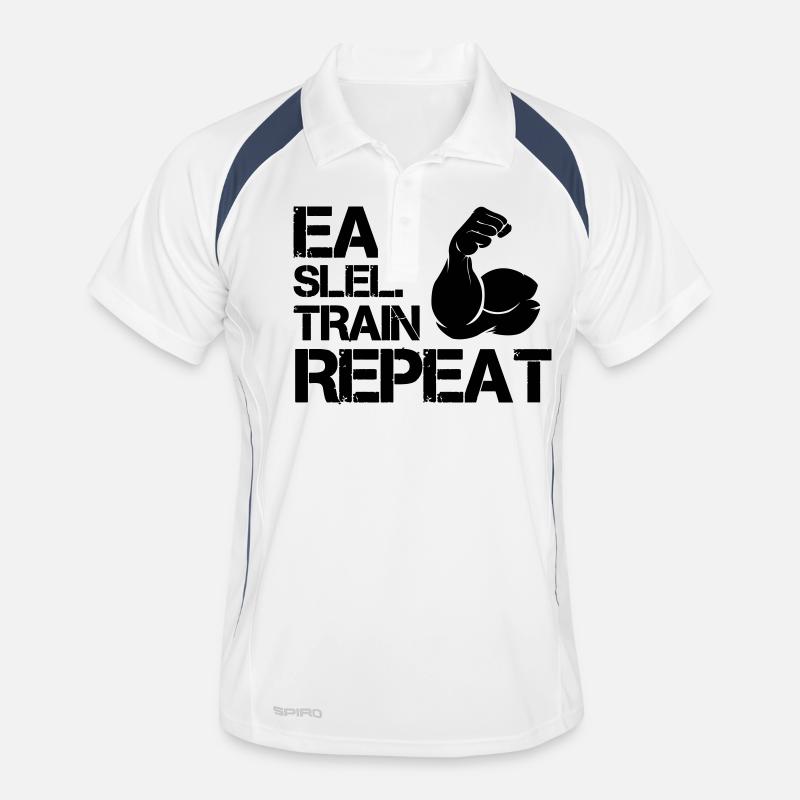 Biceps Eat Sleep Train Men's Polo breathable