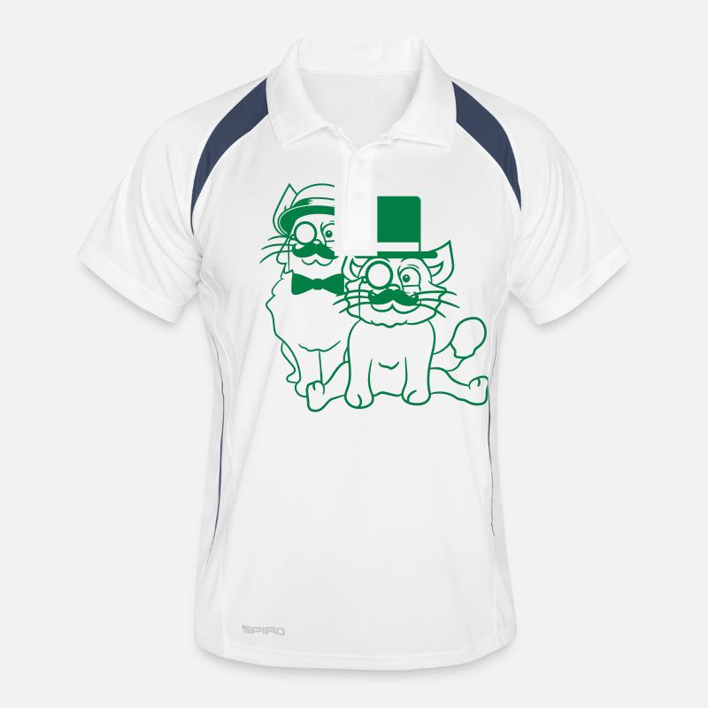 2 Sir Cats Mr. Cylinder Two Monocle Team Rich Men's Polo breathable