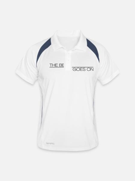 The Beat goes on Music Mixer DJ - Men's Polo breathable - white/navy - Front