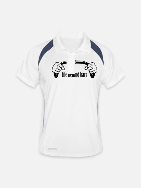 Bicycle Bars - Men's Polo breathable - white/navy - Front
