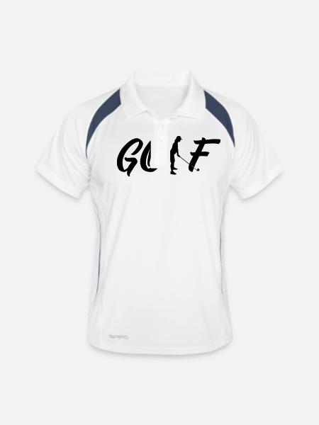 Golf femme - Polo respirant Homme - blanc/marine - Devant
