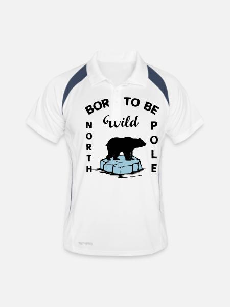 Polar Bear Wilderness Antarctica - Men's Polo breathable - white/navy - Front
