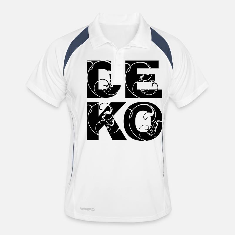 DEKO - Männer Polo atmungsaktiv - Weiß/Navy