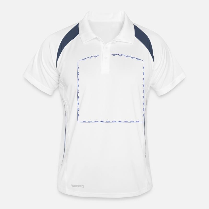 Bordure créative - Vectorale - Polo respirant Homme - blanc/marine