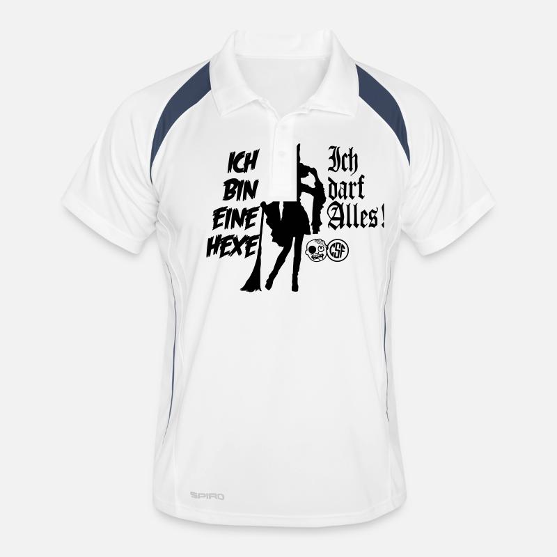 Ich bin eine Hexe Ich darf alles Männer Polo atmungsaktiv