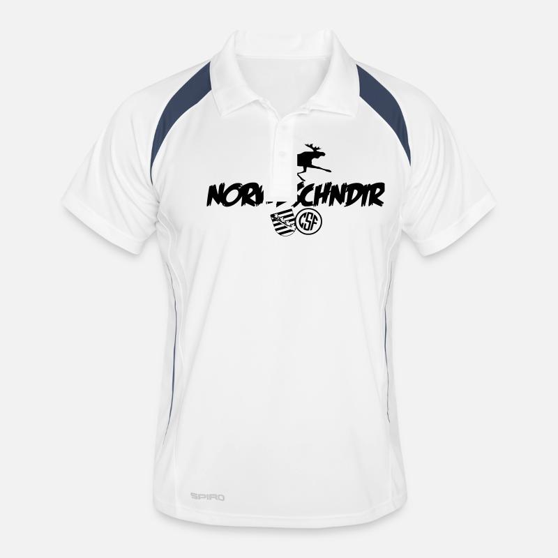 NORWESCHNDIR - Männer Polo atmungsaktiv - Weiß/Navy