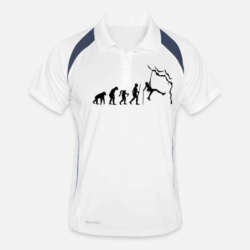 Climbing evolution - Männer Polo atmungsaktiv - Weiß/Navy