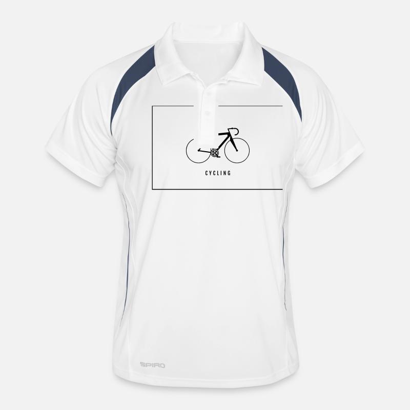 Route lettrage cyclisme sous Polo respirant Homme