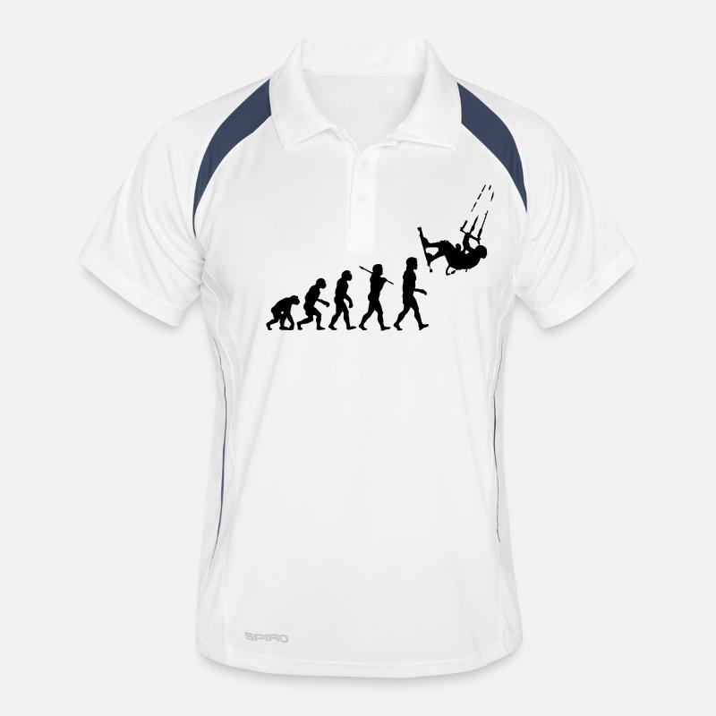 Kitesurf Evolution - Polo respirant Homme - blanc/marine