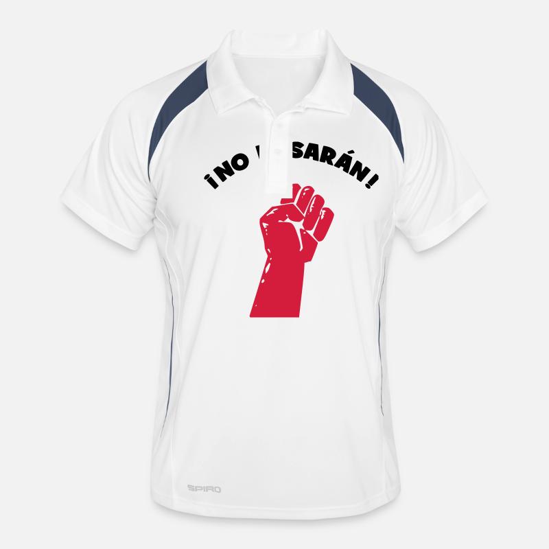 No Pasaran - They shall not pass! - Men's Polo breathable - white/navy