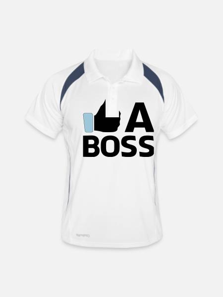 Like a Boss - Men's Polo breathable - white/navy - Front