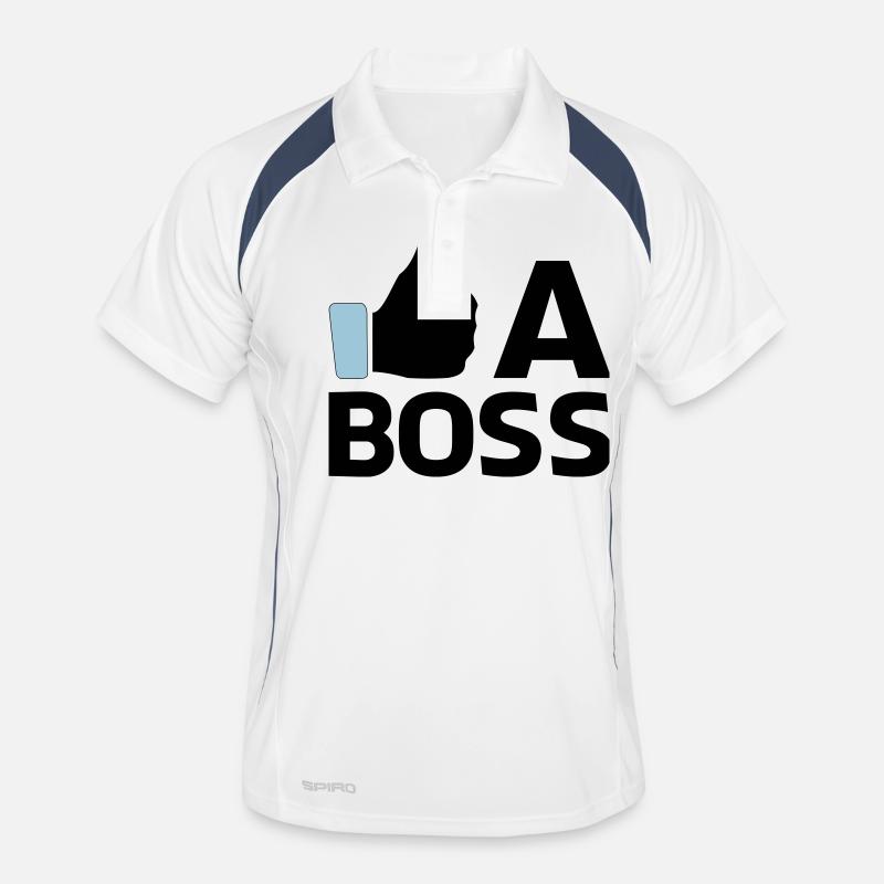 Like a Boss - Men's Polo breathable - white/navy