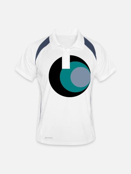 Cercles - Polo respirant Homme - blanc/marine - Devant