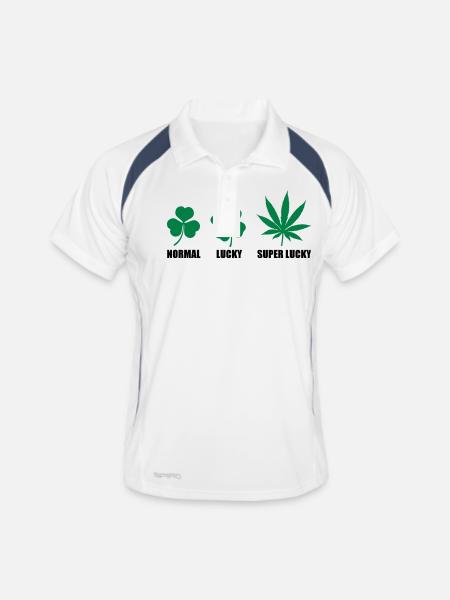 Super Lucky - Polo respirant Homme - blanc/marine - Devant